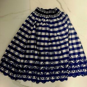 Zara Woman A-line Embroidered Skirt